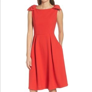 1901 Red Bow Shoulder Dress